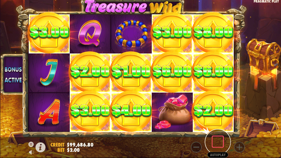 Bonus Feature at Treasure Wild Online Slot